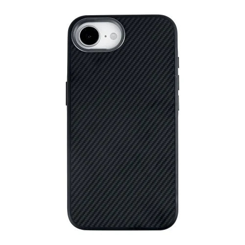 Rixus Mag Carbon – iPhone 16th/17th Case – MagSafe Compatible – Carbon Design – Titanium Black
