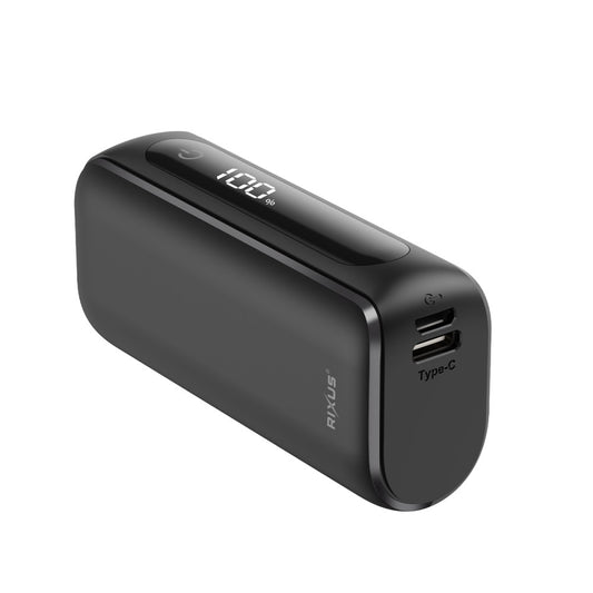 Powerbank - Rixus RXPB23 - Digital Display 5000mAh - Zwart