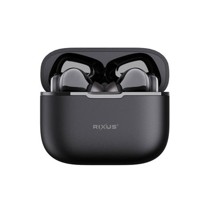 Rixus RXBH33 Wireless Bluetooth Earbuds – HiFi Sound with Charging Case – Black