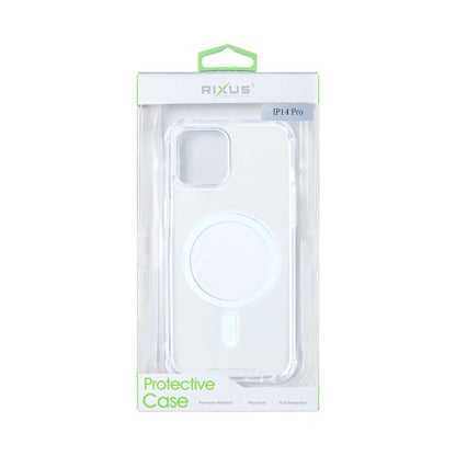 Rixus Anti-Burst – Telefoonhoesje – MagSafe Case – Transparant TPU – iPhone 14 Pro