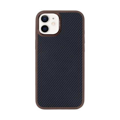Rixus Mag Carbon – Telefoonhoesje – MagSafe Case – Carbon Design – Bruin – iPhone 11