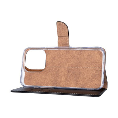 Rixus Bookcase – Telefoonhoesje – Wallet Case met Klep – Zwart Kunstleer – iPhone 16 Pro Max