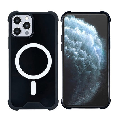Rixus Anti-Burst – Telefoonhoesje – MagSafe Case – Zwart TPU – iPhone 11 Pro