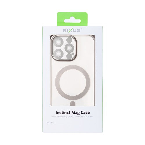 Rixus Instinct Mag Case – Telefoonhoesje – MagSafe Case – Titanium Grijs – iPhone 12 Pro Max