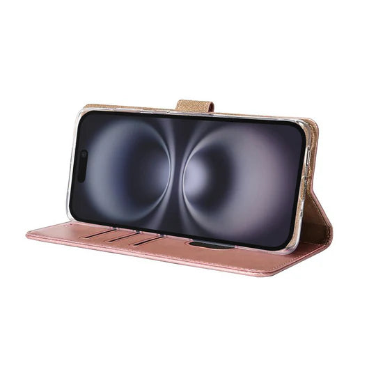 iPhone 17 Bookcase hoesje portemonnee- Rixus - Roze