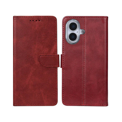 iPhone 17 Bookcase hoesje portemonnee- Rixus - Donkerrood