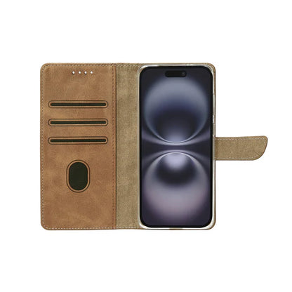 iPhone 17 Bookcase hoesje portemonnee- Rixus - Lichtbruin