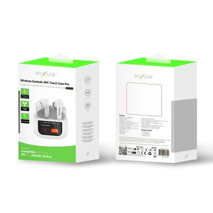 Rixus RXBH63W Draadloze Oordopjes met Touch Oplaadcase – Bluetooth – Wit