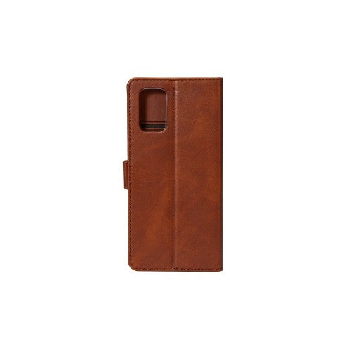 Rixus Bookcase – Telefoonhoesje – Wallet Case – Kunstleer – Bruin – iPhone XR