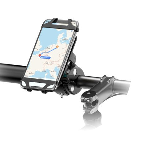 Rixus RXHB61 Siliconen Fiets Telefoonhouder – Universeel & 360° Draaibaar – Stuurhouder Smartphone – Zwart