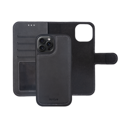 Rixus Duo – Telefoonhoesje – Magnetische Wallet Case – Afneembaar 2-in-1 Design – Zwart – iPhone 14 Pro
