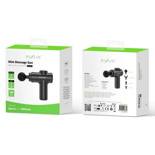 Rixus RXMG02 – Massage Gun – Spiermassage gun– Zwart