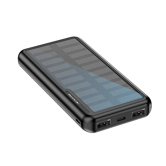 Rixus RXPB45 Solar Powerbank 10000 mAh - Zwart