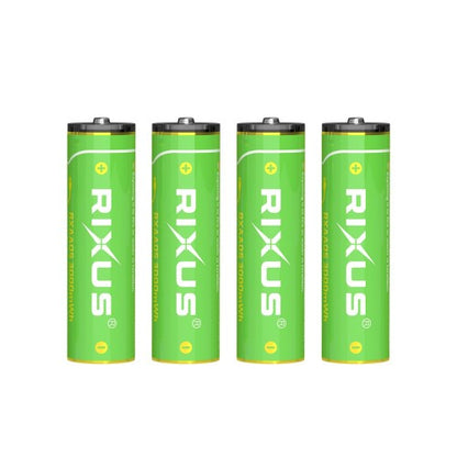 Rixus RXAA05 Oplaadbare AA Batterijen 3000mWh – 4 Stuks – Met USB-C Kabel
