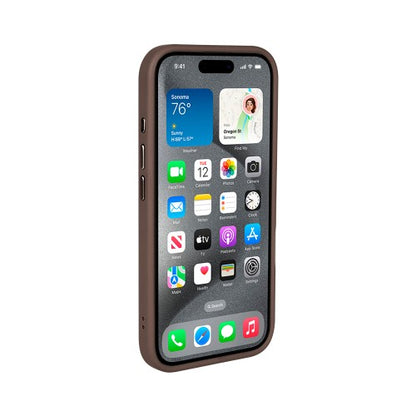 Rixus Mag Carbon – Telefoonhoesje – MagSafe Case – Carbon Design – Bruin – iPhone 14 Pro Max