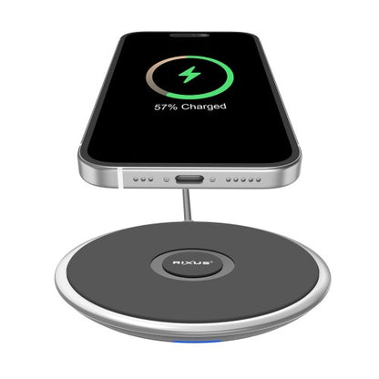 Rixus RXWC23R 15W Wireless Fast Charger – Qi Wireless Charging Pad – Black