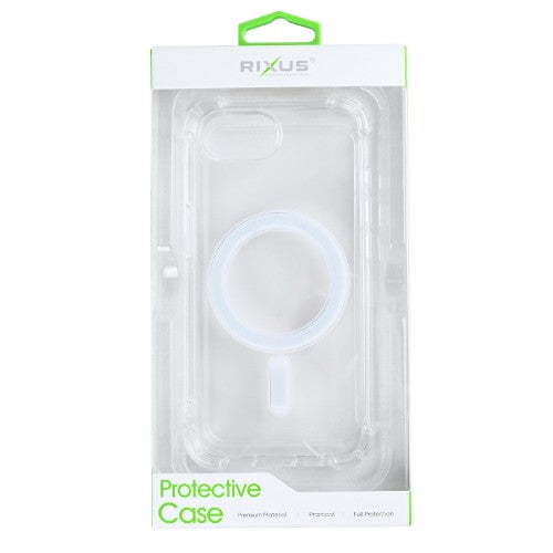 Rixus Anti-Burst – iPhone 16e/17e Hoesje – MagSafe Compatibel – Schokbestendig – Transparant
