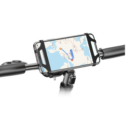 Rixus RXHB61 Siliconen Fiets Telefoonhouder – Universeel & 360° Draaibaar – Stuurhouder Smartphone – Zwart