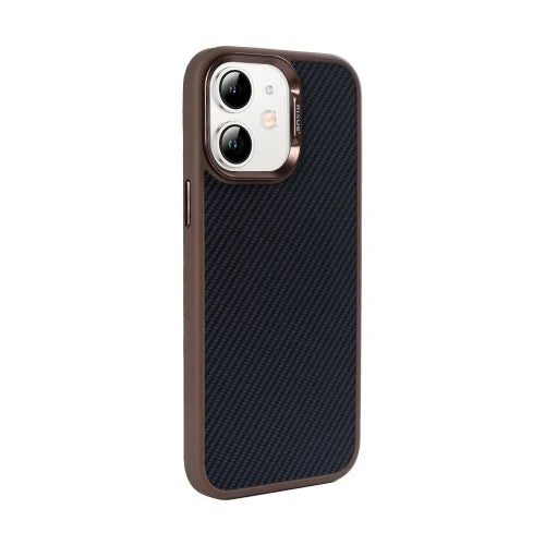 Rixus Mag Carbon – Telefoonhoesje – MagSafe Case – Carbon Design – Bruin – iPhone 11