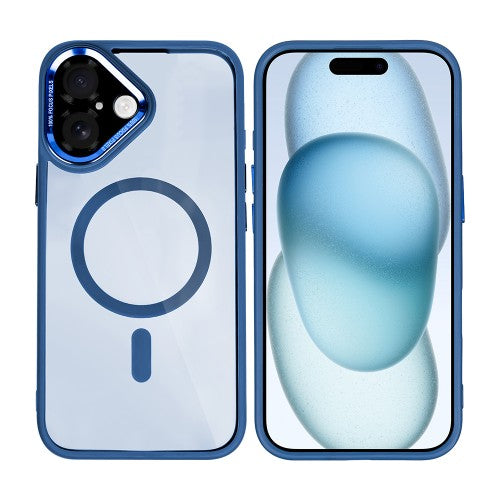 Rixus Classic 04 – Telefoonhoesje – MagSafe Case – Donkerblauw – iPhone 16 Plus