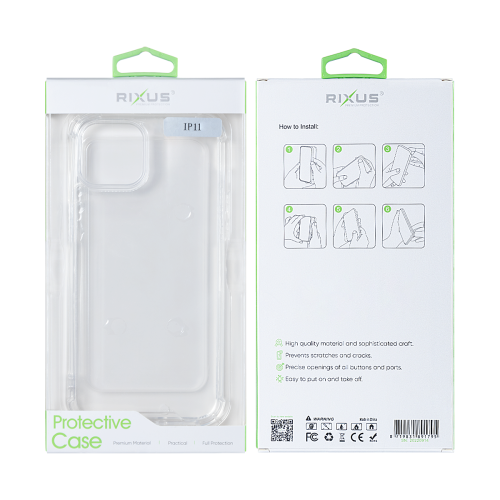 Rixus Anti-Burst – Telefoonhoesje – Beschermhoes – Transparant TPU – iPhone 11