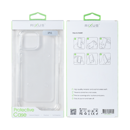 Rixus Anti-Burst – Telefoonhoesje – Beschermhoes – Transparant TPU – iPhone 11