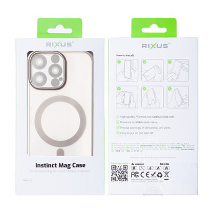 Rixus Instinct Mag Case – Telefoonhoesje – MagSafe Case – Titanium Grijs – iPhone 12 Pro Max
