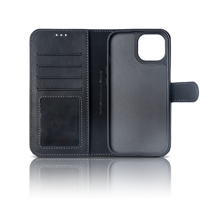 Rixus Duo – Telefoonhoesje – Magnetische Wallet Case – Afneembaar 2-in-1 Design – Zwart – iPhone 15 Pro