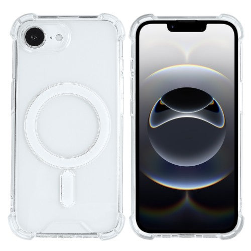 Rixus Anti-Burst – iPhone 16e/17e Hoesje – MagSafe Compatibel – Schokbestendig – Transparant