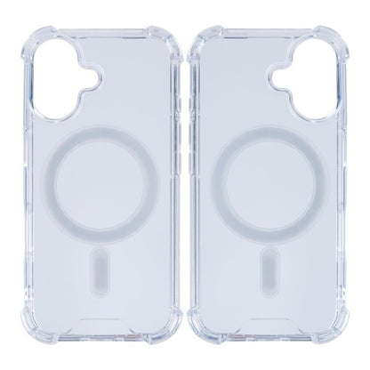 Rixus Anti-Burst – iPhone 16 Hoesje – MagSafe Compatibel – Schokbestendig – Transparant