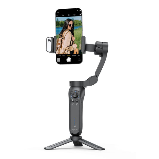 Rixus RXSF43 Selfie Stick met AI‑gezichtstracking en Bluetooth – Stabiele opnames, verlichting én afstandsbediening, inclusief tripod voor vloggen, TikTok en live‑videos