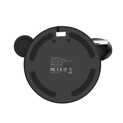 Rixus RXWC40 3-in-1 MagSafe Wireless Charging Station – iPhone, Apple Watch & AirPods – Black