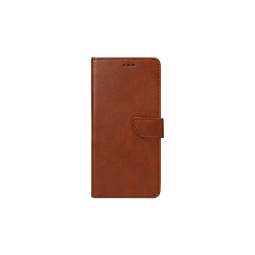 Rixus Bookcase – Telefoonhoesje – Wallet Case – Kunstleer – Bruin – iPhone XR