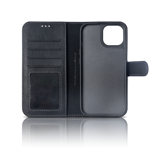 Rixus Duo Magnetische Afneembare Wallet Case Apple iPhone 15 – Zwart (2-in-1 Hoesje met Pasjeshouder)