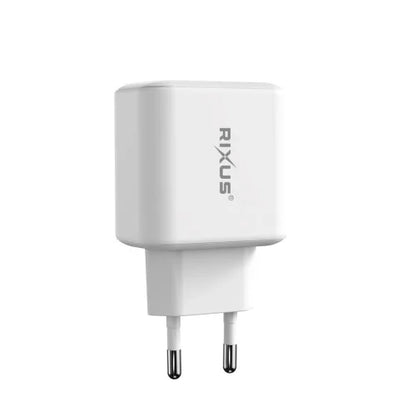 Rixus RXHC20 20W Snellader – USB-C & USB-A Power Adapter – Compacte Oplader – Wit