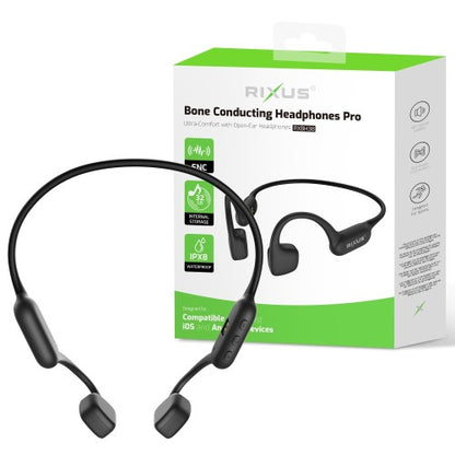 Rixus RXBH38 Bone Conducting Headphones Pro – Draadloze Bone Conduction Koptelefoon – Zwart