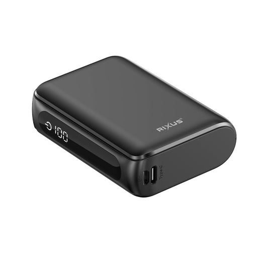 Powerbank Rixus RXPB24 - Compact -  Digital Display 10000mAh - Zwart