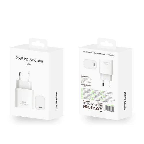 Fast Charging Adapter USB-C 25W – Snellader – Wit