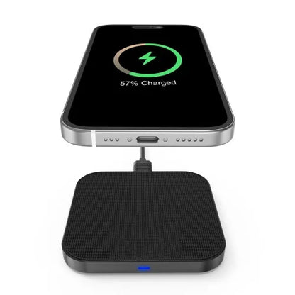 Rixus RXWC25 15W Wireless Fast Charger – Qi Wireless Charging Pad – Black
