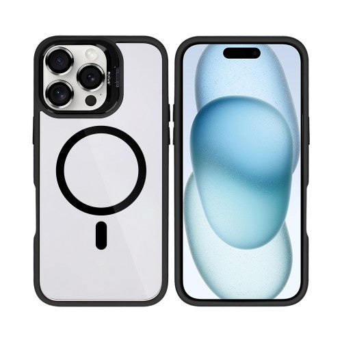 Rixus Classic 03 – Telefoonhoesje – MagSafe Case – Slank & Beschermend – Zwart – iPhone 16 Pro