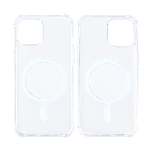 Rixus Anti-Burst – Telefoonhoesje – MagSafe Case – Transparant TPU – iPhone 12 / 12 Pro