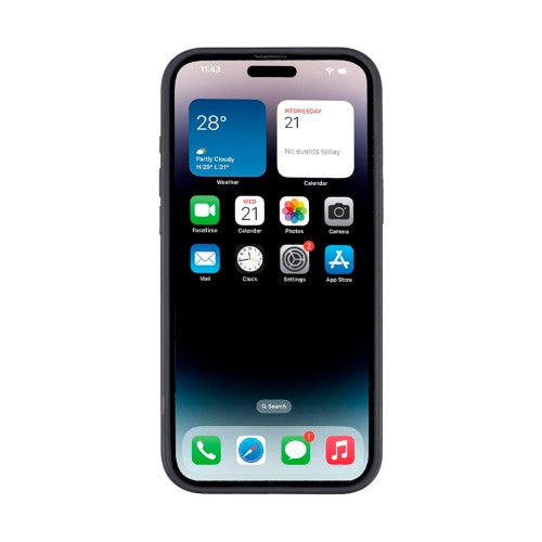 Rixus Mag Carbon – Telefoonhoesje – MagSafe Case – Carbon Design – Titanium Black – iPhone 15