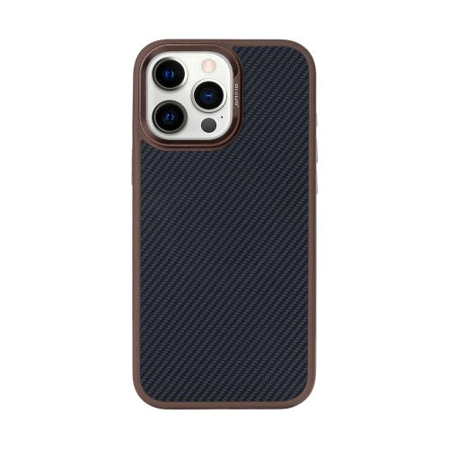 Rixus Mag Carbon – Phone Case – MagSafe Case – Carbon Design – Brown – iPhone 14 Pro Max