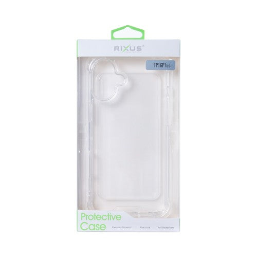 Rixus Anti-Burst – Telefoonhoesje – Beschermhoes – Transparant TPU – iPhone 16 Plus