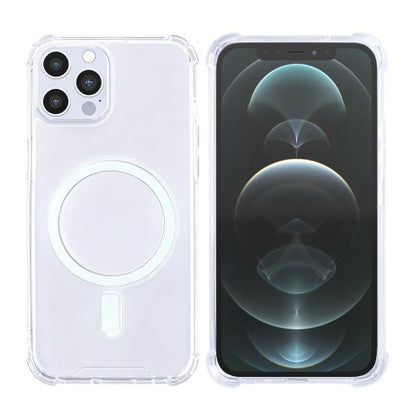 Rixus Anti-Burst – Telefoonhoesje – MagSafe Case – Transparant TPU – iPhone 12 Pro Max