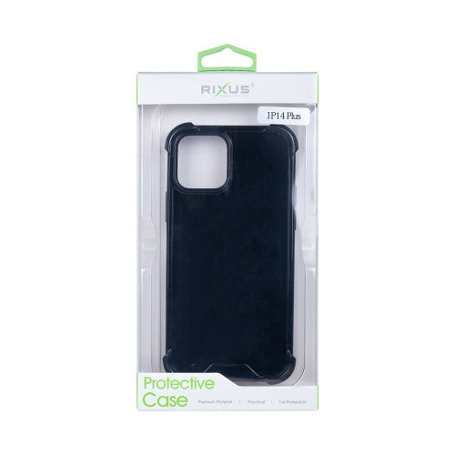 Rixus Anti-Burst – Telefoonhoesje – Beschermhoes – Zwart TPU – iPhone 14 Plus