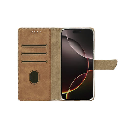 iPhone 17 Air Bookcase hoesje portemonnee- Rixus - Lichtbruin