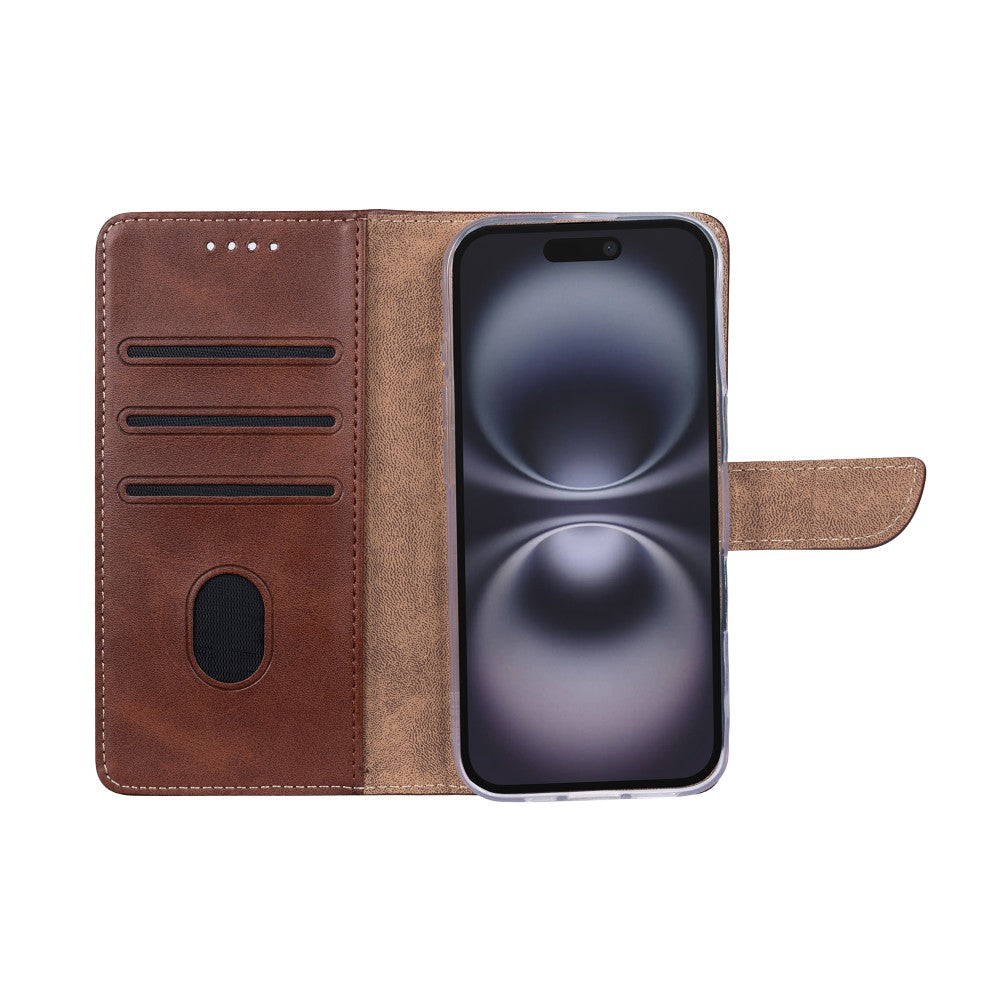 iPhone 17 Bookcase hoesje portemonnee- Rixus - Bruin