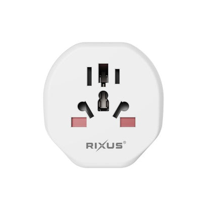 Rixus RXHC27 EU Reisadapter – Wereldstekker Europa – Compacte Travel Adapter – Wit