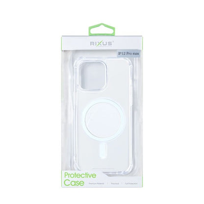 Rixus Anti-Burst – Telefoonhoesje – MagSafe Case – Transparant TPU – iPhone 12 Pro Max